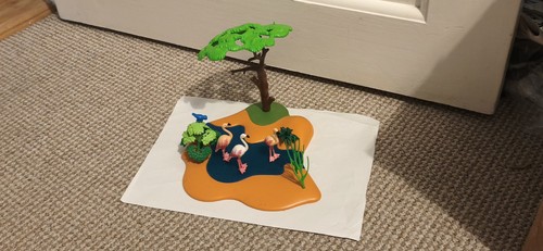 Playmobil flamingo and - and, pond